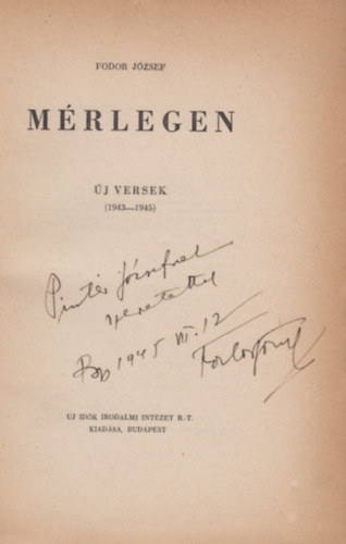 M�rlegen. �j versek (1943-1945)