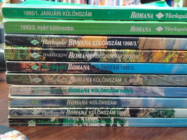 K�NYVCSOMAG, 10 DB. ROMANA K�L�NSZ�M - 1995/1, 1993/3, 1998/3, 2002/5, 1996/5, 1995/8, 1997/1, 1996/1, 1996/3