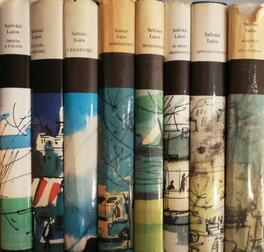 8 darab Szilv�si Lajos k�tet hasonl� k�t�sben ( Alb�rlet a S�p utc�ban , Appassionata , �s m�gis �rizetlen�l , Hozom�ny , Kar�csony , L�gszomj , L�lekharag , �rd�g a falon )