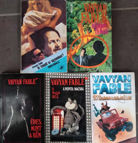 (5 db) Vavyan Fable knyvcsomag: Ki fekdt az gyamban? / Dmon tang / des, mint a bn / A pepita macska / Mesemaraton