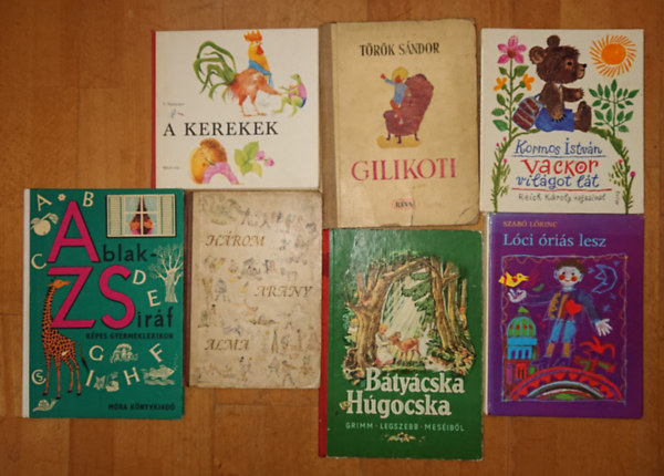 Kormos Istvn, Trk Sndor, Szab Lrinc, Grimm testvrek V. Szutyejev - 6 klasszikus meseknyv ajndk Ablak-Zsirffal: Kerekek, Vackor vilgot lt, Gilikoti, Hrom arany alma, Lci ris lesz, Btycska, hgocska + ajndk Ablak-Zsirf