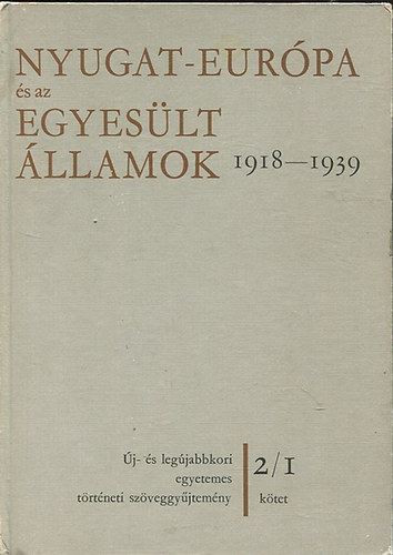 Nyugat-Eurpa s az Egyeslt llamok 1918-1939 2/1.