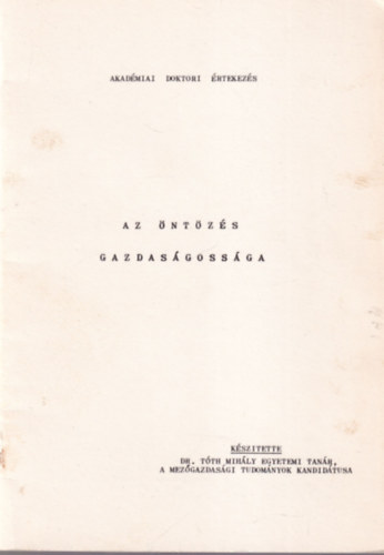 Az ntzs gazdasgossga