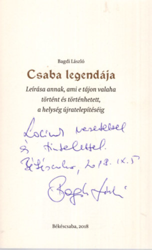 Csaba legendja - Dediklt