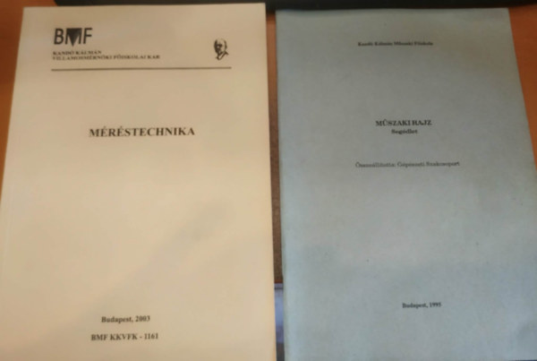 2 db M�r�stechnika BMF KKVFK-1161 + M�szaki rajz, seg�dlet