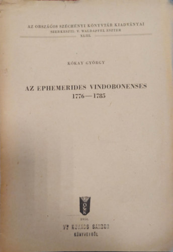 Ephemerides Vindoboneses 1776-1785