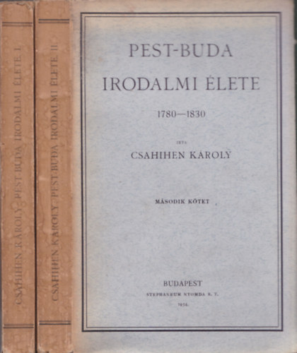 Pest-Buda irodalmi �lete 1780-1830 I-II.