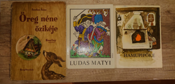 3 klasszikus mesek�nyv: Hamupip�ke, Ludas Matyi, �reg n�ne �zik�je