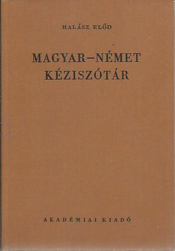 Magyar-Nmet kzisztr