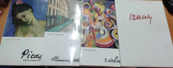 4 db Corvina Kiad festszet: Delaunay + Maurice Utrillo + Picasso Kk s rzsaszn korszaka + Vasarely
