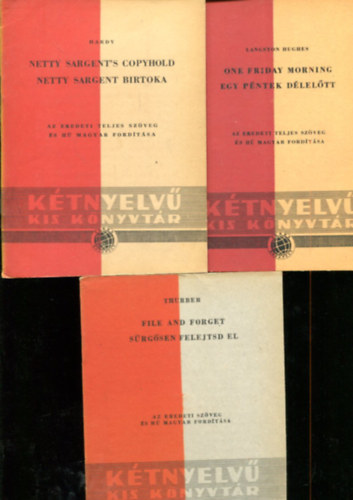 3 db K�tnyelv� kis k�nyvt�r (angol - magyar)