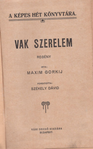 Vak szerelem