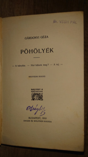 G�rdonyi G�za - P�h�ly�k