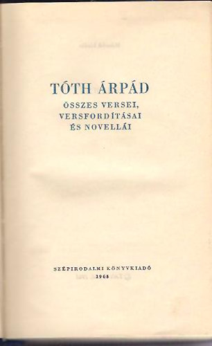 T�th �rp�d �sszes versei, versford�t�sa �s novell�i