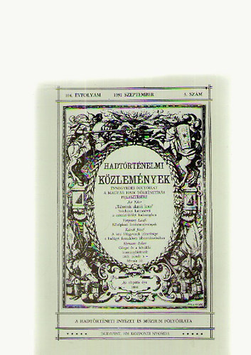 Hadtrtnelmi kzlemnyek 104. vf. 1991. szeptember 3.szm