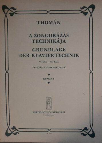 A zongorzs technikja VI. kestsek  (reprint)