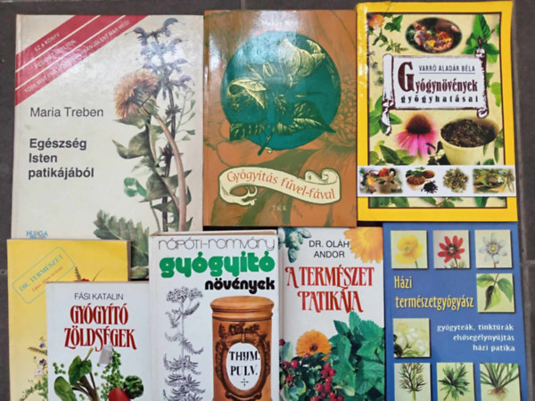 Makay Bla, Varr Aladr Bla, Dr. Olh Andor, Rpti-Romvry, Fsi Katalin Maria Treben - (8db) termszetgygyszati knyvcsomag: Treben: Egszsg Isten patikjbl / Gygyts fvel-fval / Gygynvnyek gygyhatsai / Hzi termszetgygysz / A termszet patikja / Gygyt nvnyek / Gygyt zldsge