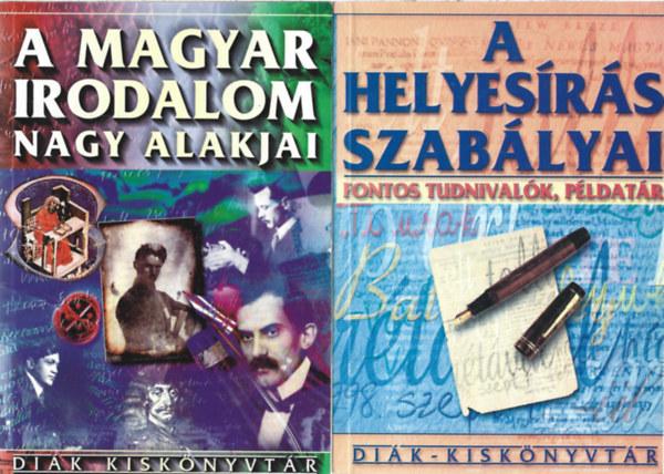 3 db Dik - Kisknyvtr, A magyar irodalom nagy alakjai, A helyesrs szablyai, Idegen szavak kislexikona