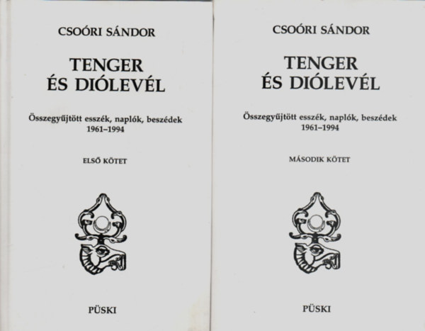 Tenger s dilevl  I-II. (sszegyjttt esszk, naplk beszdek 1961-1994)