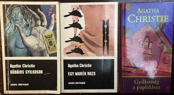 3 db Agatha Christie krimi - B�b�jos gyilkosok, Egy mar�k rozs, Gyilkoss�g a paplakban
