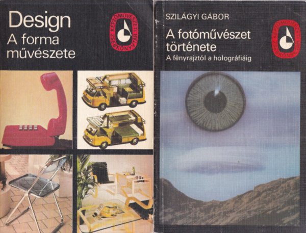 2 db. K�pz�m�v�szeti zsebk�nyvt�r (Design- A forma m�v�szete + A fot�m�v�szet t�rt�nete)