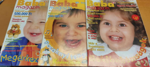 3 db Baba magazin, szrvnyszmok, sajt fot