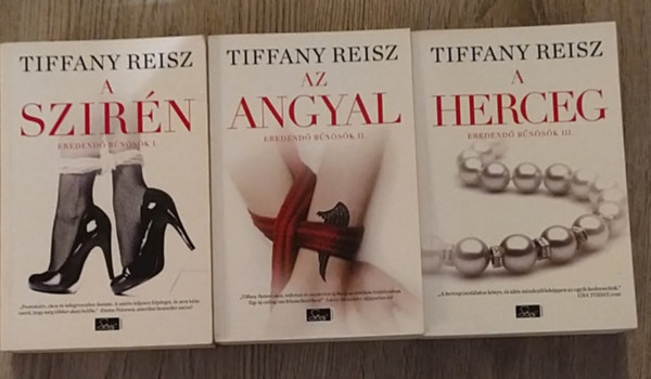 3 db Tiffany Reisz knyv:A szirn -1.+Az angyal-2+A herceg -3