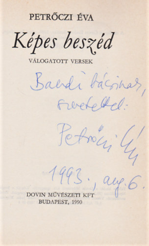 Kpes beszd - vlogatott versek (Dediklt)