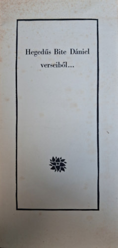 Heged�s Bite D�niel verseib�l...