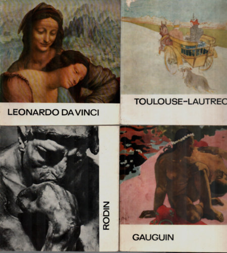 4 db A mvszet kisknyvtra egytt: Leonardo Da Vinci, Toulouse-Lautrec, Rodin, Gauguin.