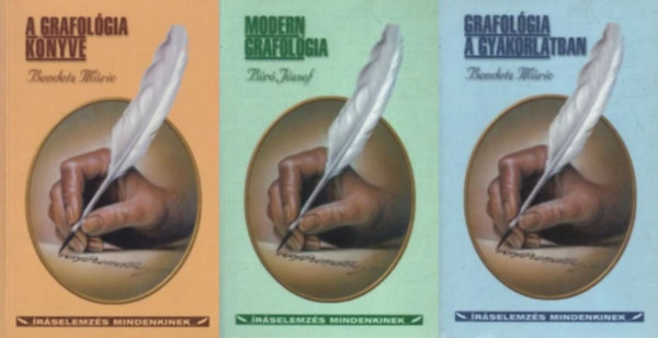 3 db k�nyv a grafol�gi�r�l: A modern grafol�gia + A grafol�gia k�nyve + Grafol�gia a gyakorlatban