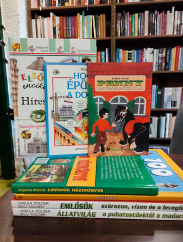 Ifjsgi ismeretterjeszt knyvcsomag 7 darabos KNYVMENT AJNLAT: Emlsk - Szrazon, vzen s a levegben, llatvilg a puhatestektl a madarakig, 100 lloms - 100 kaland: Egyiptom, Fiatal lovasok kziknyve,Penny lovasiskol