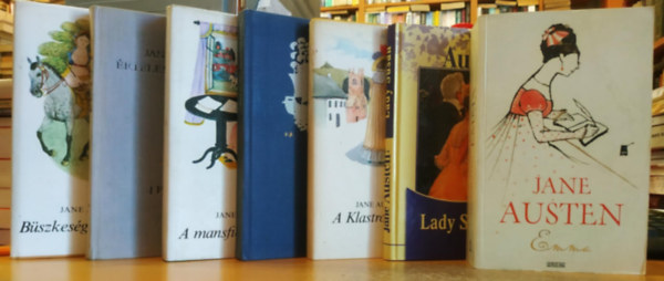 7 db Jane Austen: A Klastrom titka; A mansfieldi kastly; Bszkesg s baltlet; Emma; rtelem s rzelem; Lady Susan; Meggyz rvek