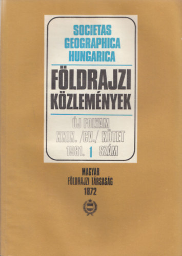 Fldrajzi kzlemnyek 1981/1.
