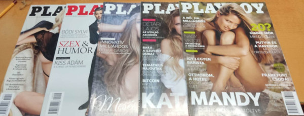 5 db Playboy magazin (szrvnyszmok, sorszmok a termklapon, sajt fot)