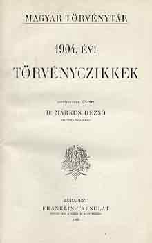1904. vi trvnyczikkek (magyar trvnytr)
