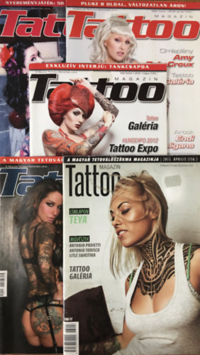 Tattoo magazin - 2012 - 4 db + 2013. prilis