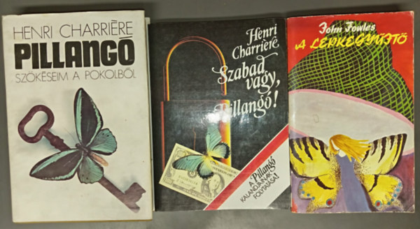 Pillang� (Sz�k�seim a pokolb�l) + Szabad vagy, Pillang�! (A pillang� kalandjainak folytat�sa) + A lepkegy�jt� (3db)