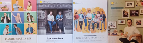 Mizsei Jani-Kapunics Gr�ti Mautner Zs�fi-Sz�ll Tam�s - 4 db Lidl szak�csk�nyv egy�tt:  �letem �telei + �telek �s �vszakok + M�g mindig seg�t a s�f + �r�mf�z�s