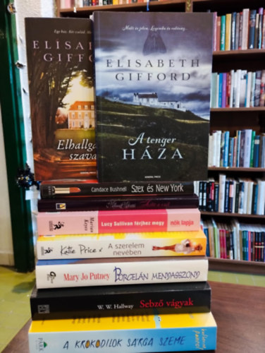 Romantikus knyvcsomag 9 darabos KNYVMENT AJNLAT: A krokodilok srga szeme, Sebz vgyak, Porceln menyasszony, A szerelem nevben, Lucy Sullivan frjhez megy, Szlt a szl, Szex s New York, A tenger hza, Elhallgatott szavak