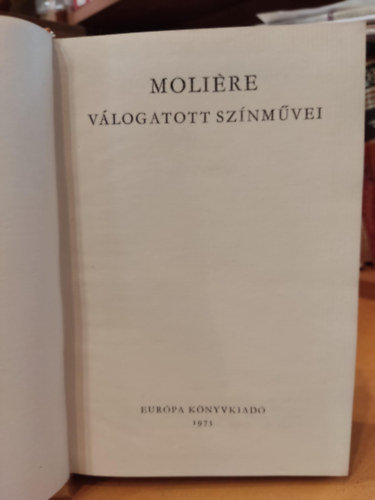 Molire vlogatott sznmvei