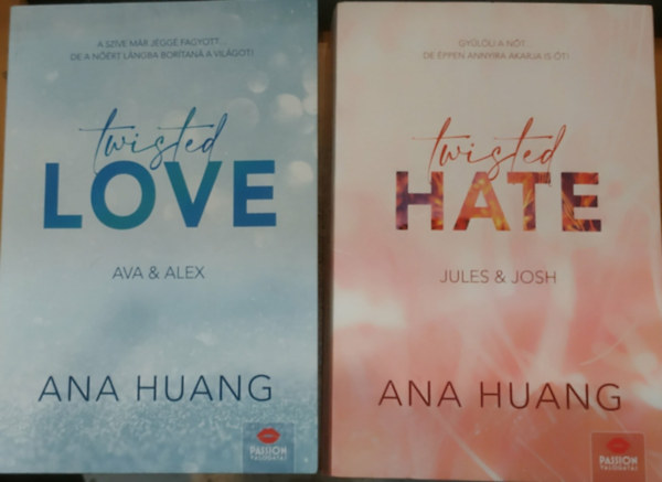 Ana Huang - 2 db Ana Huang: Twisted Love (Ava & Alex) + Twisted Hate (Jules & Josh) 1. + 3. k�tet