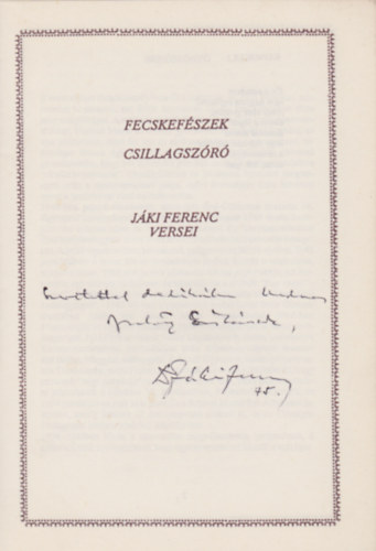 Fecskefszek - Csillagszr