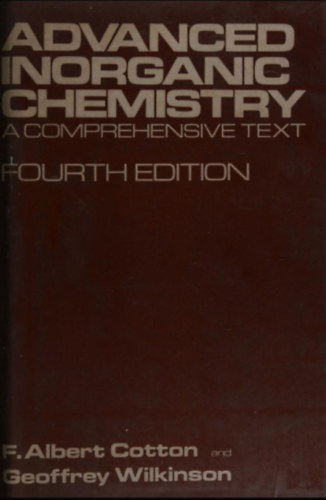 ADVANCED INORGANIC A comprehensive text CHEMISTRY FOURTH EDITION