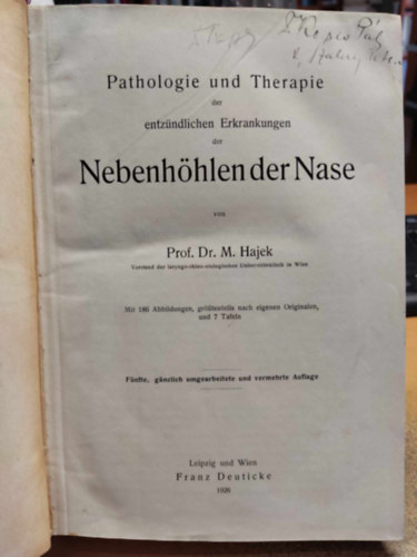 Pathologie und Therapie der entz�ndlichen Erkrankungen der Nebenh�hlen der Nase