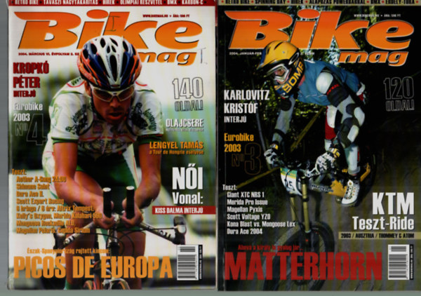 7 db Bikemag egytt: 2004. vfolyam. - (janur-februr, mrcius, prilis, mjus, jnius, oktber, november szmok.)