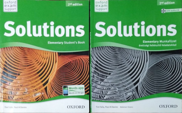 Solutions (Second Edition) - Elementary Student's Book + Munkafzet rettsgi felkszt feladatokkal (2 ktet)