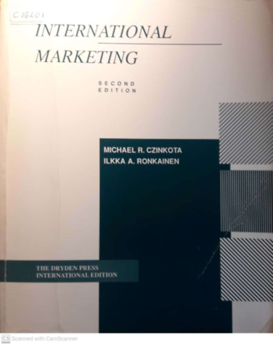 by Michael R. Czinkota Ilkka A. Ronkainen - International marketing