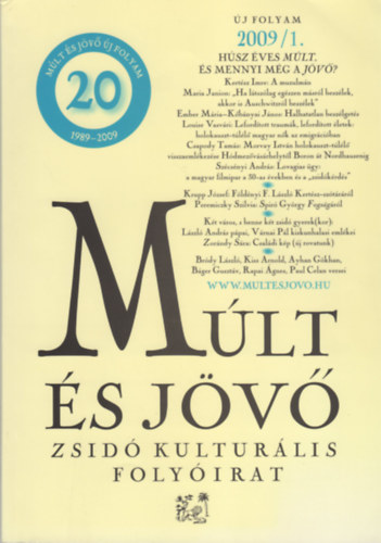 Mlt s Jv - Zsid kulturlis folyirat (j folyam XX. 2009/1.)