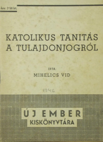 Katolikus tants a tulajdonjogrl